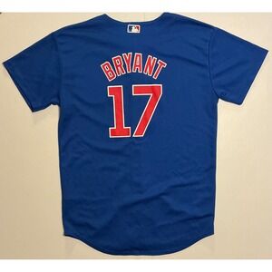Majestic Kris Bryant 17 Chicago Cubs MLB Jersey Blue Cool Base Mens Small